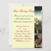 アンティーク グレープ ヴィンヤード ワイン テスティング パーティー 招待状 (裏面)