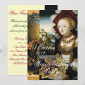 アンティーク グレープ ヴィンヤード ワイン テスティング パーティー 招待状 (正面/裏面)