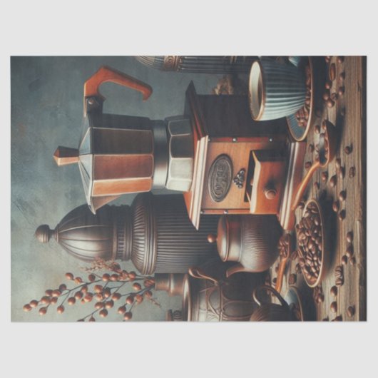 アンティーク コーヒー ミル カップ 薄葉紙 (正面)