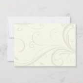 アンティーク シルバー ゴールド ケルト ノット ウェディング 返信カード (裏面)