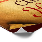 アンティーク スカッシュ ハーベスト パーチメント ポスター (角)