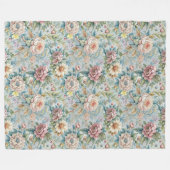 アンティーク-スタイルロココ華美フローラ装飾 フリースブランケット (正面(横))