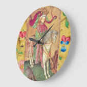 アンティーク・タロット/ドイツのコートカード/キング・オブ・《鳥》ハヤブサ ラージ壁時計 (傾斜)