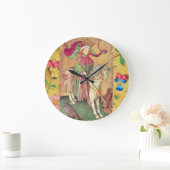 アンティーク・タロット/ドイツのコートカード/キング・オブ・《鳥》ハヤブサ ラージ壁時計 (ホーム)