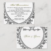 アンティーク ハート ホテル宿泊案内カード エンクロージャーカード (正面/裏面)