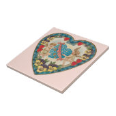 アンティーク バレンタインデー ヴィンテージ ハートの天使たち タイル (側面)