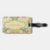 アンティーク ビクトリアン ウィリアム モリス セント ジェームス フローラル ラゲッジタグ (裏面横)