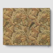 アンティーク ビクトリアン ウォーム オータム リーブス セーブ ザ デート ゲストブック (裏面)