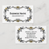 アンティーク ビクトリアン デコレーション フラワーヤルーフラワーズ 名刺 (正面/裏面)