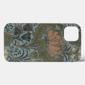 アンティーク ビクトリアン フラワー 柄 セージ テラコッタ Case-Mate iPhoneケース (裏面 (横))