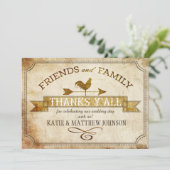 アンティーク ファーム ルーム ロココ 天候 風向計 ラスティック サンクス 招待状 (スタンド正面)