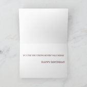 「アンティーク」フォト誕生日カード カード (内部)