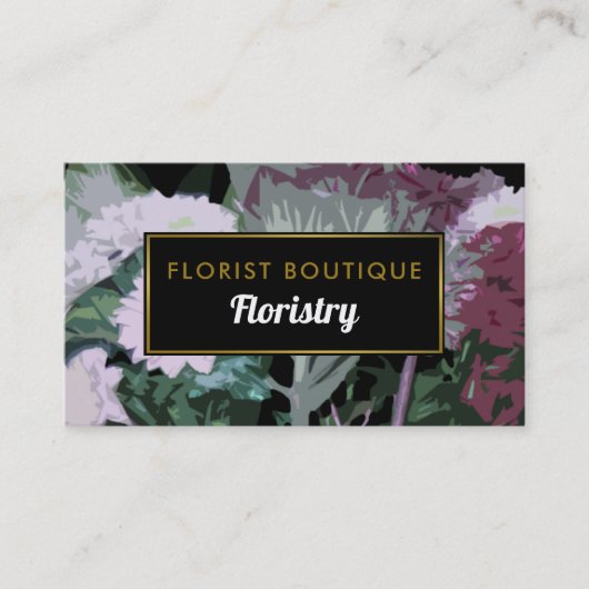 アンティーク フラワーデザイン, フラワーアレンジメント 名刺 (正面)