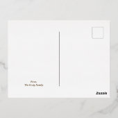 アンティーク・フラワー・コラージュ 箔シーズンポストカード (裏面)