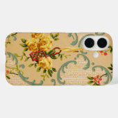 アンティーク フラワー デコレーション 壁紙 パターン Case-Mate iPhoneケース (裏面 (横))