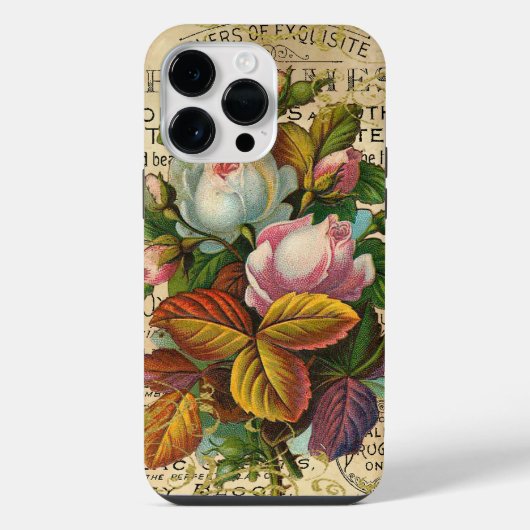 アンティーク フランスバラ iPhoneケース (裏面)