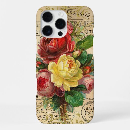 アンティーク フランスバラ iPhoneケース (裏面)