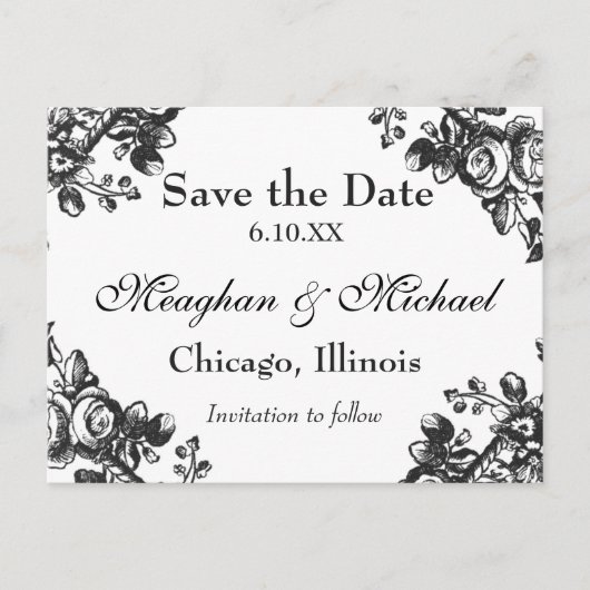 アンティーク フローラル グリーンナリー 案内ポストカード (正面)