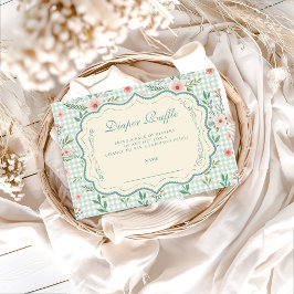 アンティーク フローラル スカロップ ディッパー ラッフル エンクロージャーカード