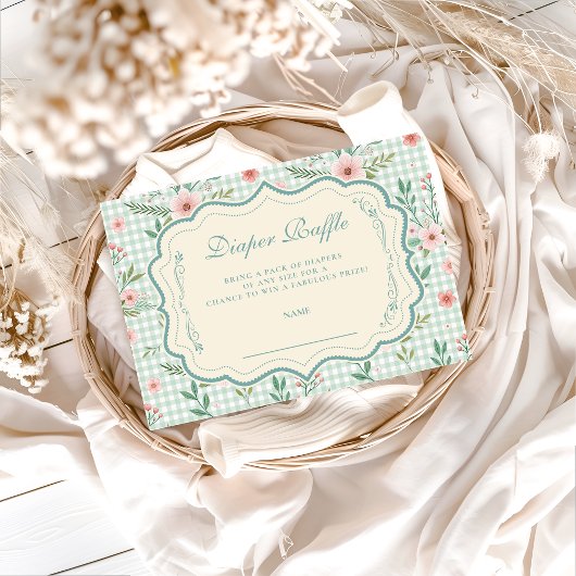 アンティーク フローラル スカロップ ディッパー ラッフル エンクロージャーカード