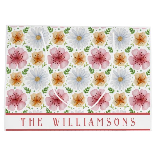 アンティーク フローラル ハッピーイースター ラージペーパーバッグ (裏面)