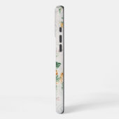 アンティーク フローラル ファブリック パターン iPhoneケース (左側面)