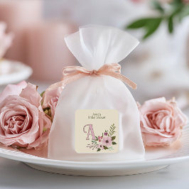 アンティーク フローラル ブライダル シャワー オーダーメイド モノグラム スクエアシール