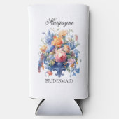 アンティーク フローラル ブーケ ブライズメイド 提案 ギフト スリム缶クーラー (正面)