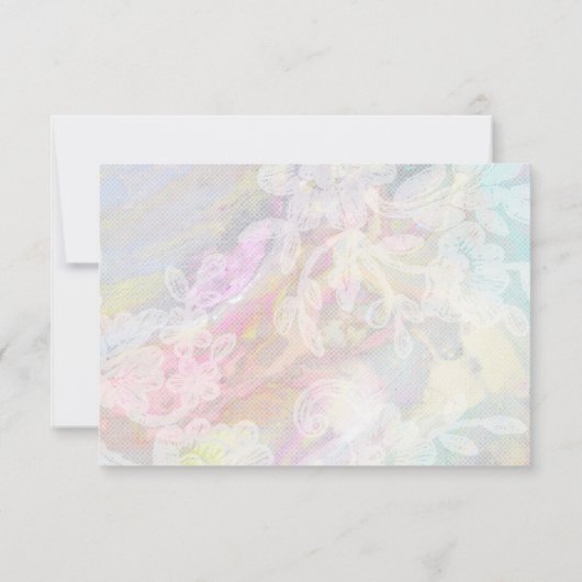 *~*アンティーク フローラル ラッチ ロマンチック ウェディング 出欠カード (裏面)