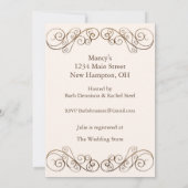 アンティーク ブライダルシャワー 招待状 (裏面)