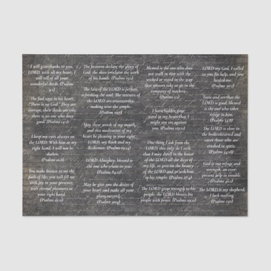 アンティーク・ブラックに関する雑誌の詩編の聖句 薄葉紙 (正面)