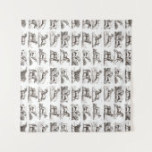 アンティーク ユニコーン 銅版画 ヴィンテージ動物学標本 タペストリー (正面(横))