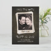 アンティーク ユニーク セーブ・ザ・デート アナウンスメント (スタンド正面)
