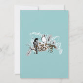 アンティーク ラブ バーズ ウェディング 招待状 (裏面)