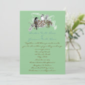 アンティーク ラブ バーズ ウェディング 招待状 (スタンド正面)