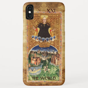 アンティーク ルネサンス タロット 21 / 世界 iPhone XS MAXケース
