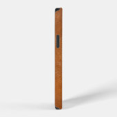 アンティーク レザー テクスチャ TAN iPhoneケース (右側面)