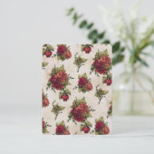 アンティーク レッド ローズ 壁紙 招待状 (スタンド正面)