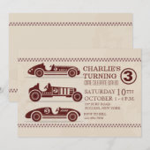 アンティーク レーシング カーズ への招待 招待状 (正面/裏面)