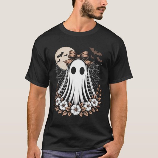 アンティーク レース 幽霊 ハロウィン Tシャツ (正面)