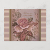 アンティーク ローズ（ピンク） オーダーメイド ポストカード (正面)
