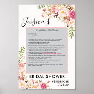 アンティーク ローズ フォト プロップ ポスター フレーム