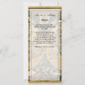 アンティーク ワールド マップ ディストレスド #2 メニュー カード (裏面)