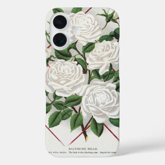 アンティーク ヴィクトリアン ホワイト クライミング ローズ ガーデン Case-Mate iPhoneケース (裏面)