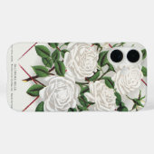 アンティーク ヴィクトリアン ホワイト クライミング ローズ ガーデン Case-Mate iPhoneケース (裏面 (横))