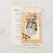 アンティーク ヴィクトリアン ローズ ウェディング インビテーション (正面/裏面)