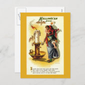 アンティーク/ヴィンテージハロウィンフォーチュンハガキ シーズンポストカード (正面/裏面)