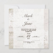 アンティーク・ヴィンテージ風のテーマの結婚式招待状 セーブザデート (正面)