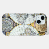 アンティーク 世界地図 Atlas Maritimus ジョン・セラー作 Case-Mate iPhoneケース (裏面 (横))