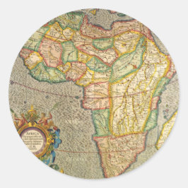 アンティーク 古地図 アフリカ Gerardus Mercator ラウンドシール